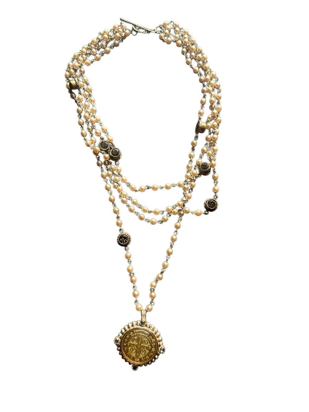 Virgins Saints & Angels VSA Pearl Magdalena San Benito Necklace Gold